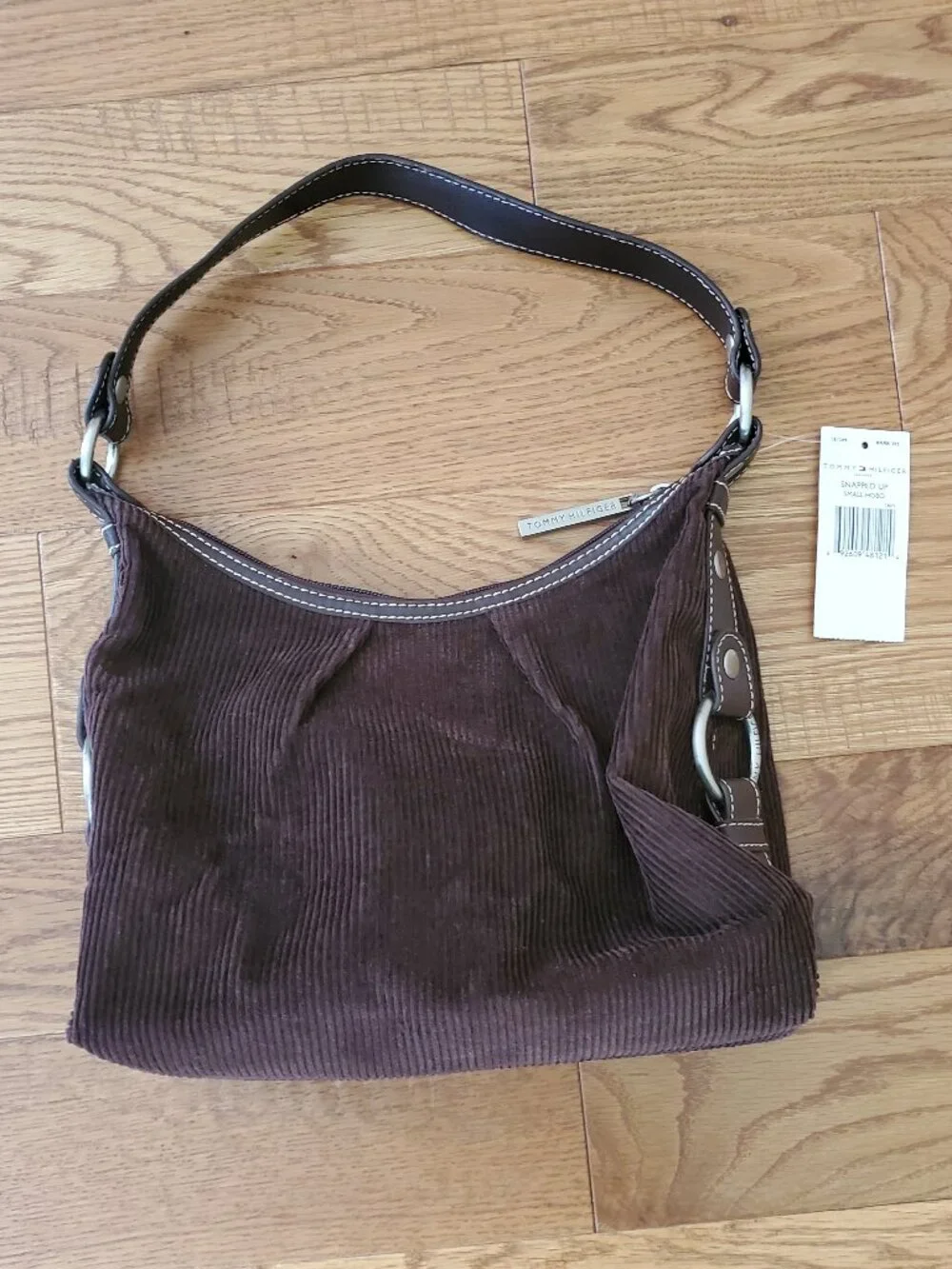 Tommy Hilfiger Snapped Up Small Hobo NWT | Brown Corduroy Purse NWT
